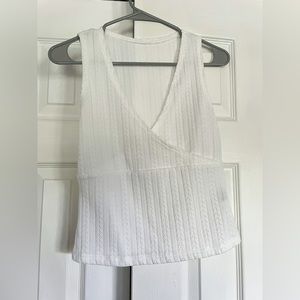SHEIN White Knit Tank Top
